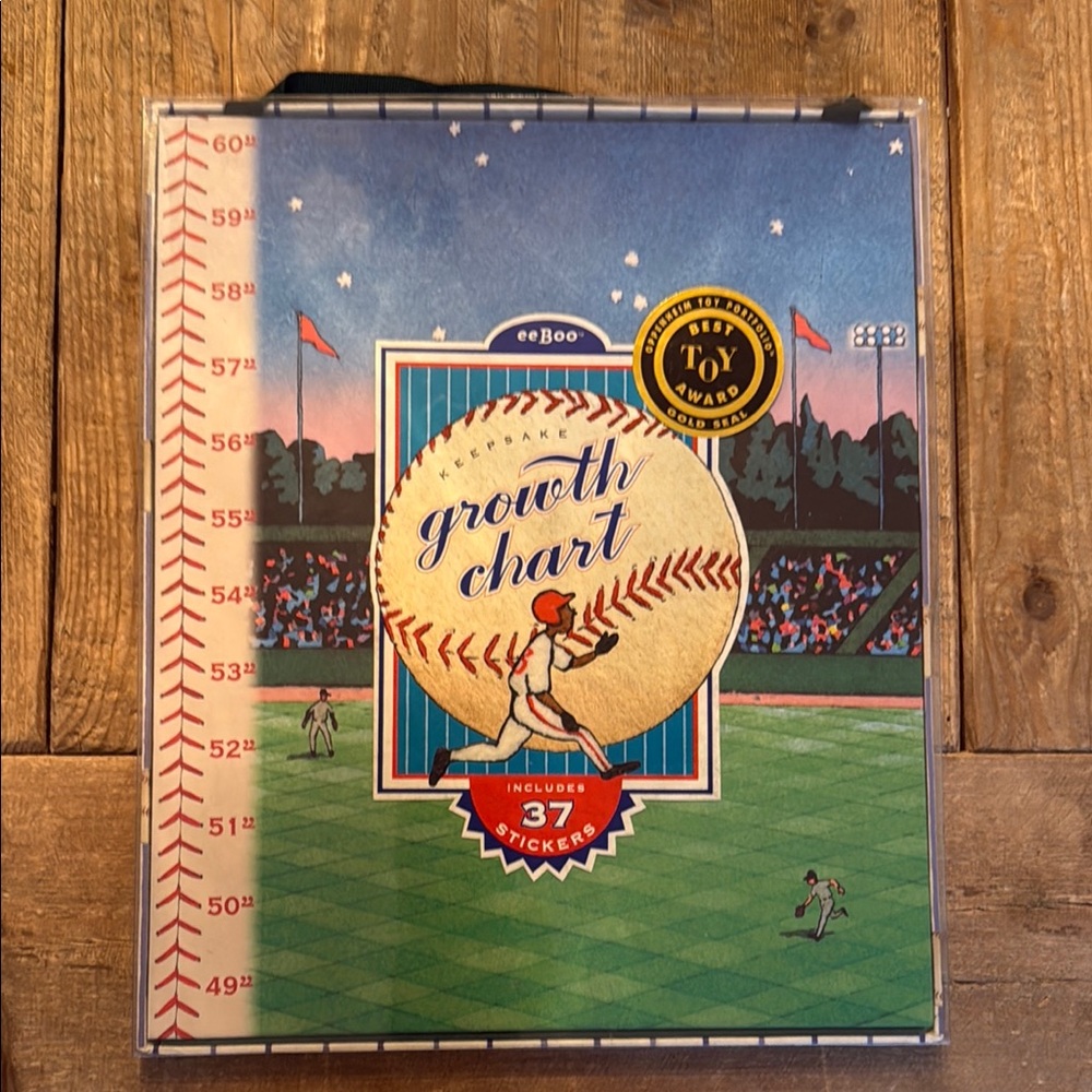 eeBoo Baseball Growth Chart
